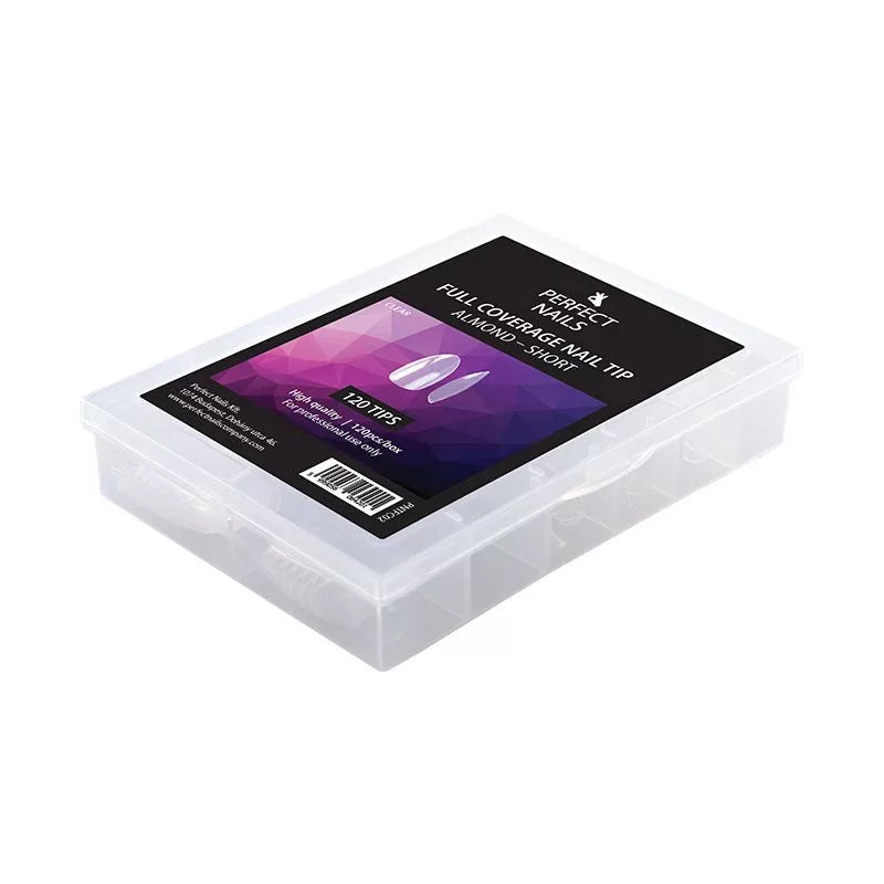 Full Coverage Gel Artificial Nail Tip - Almond Short