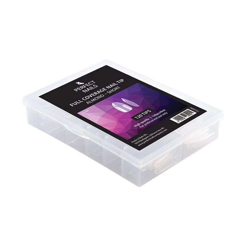 Full Coverage Gel Artificial Nail Tip - Almond Short