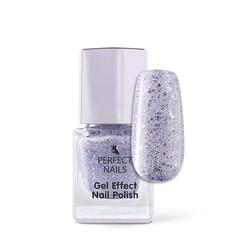 Gel Effect Nail Polish Glittery Plum #018