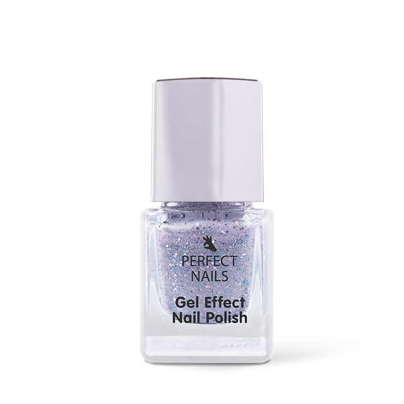 Gel Effect Nail Polish Glittery Plum #018